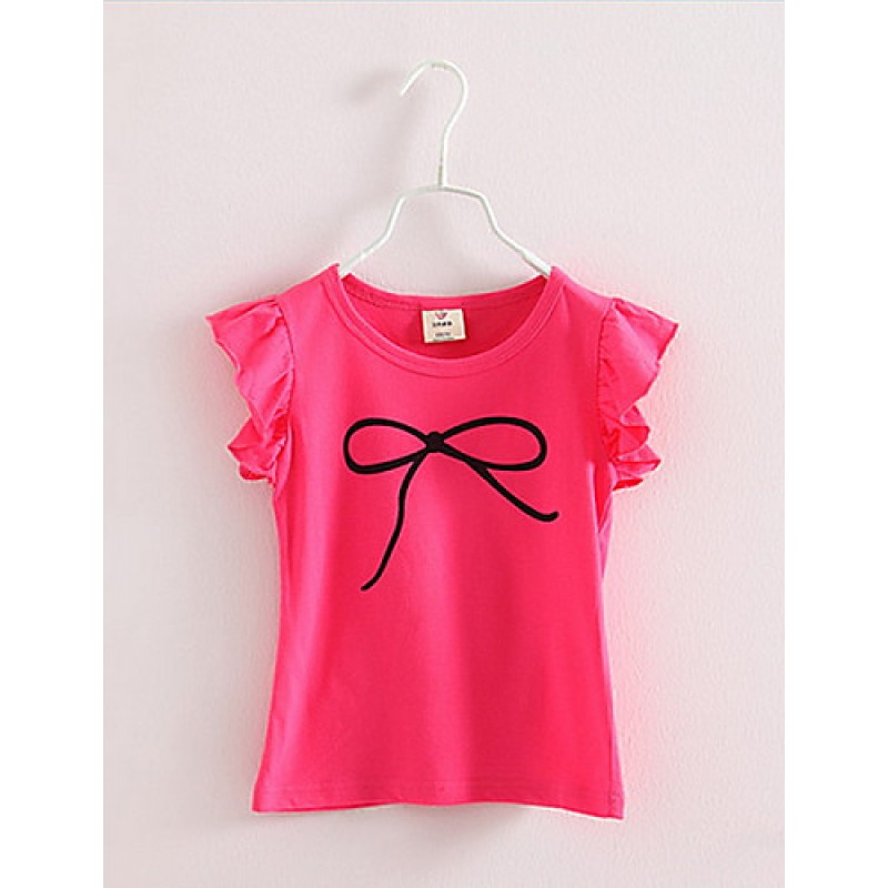 BK 3-6 Y Girl's Ruffle Cotton Summer Tee...