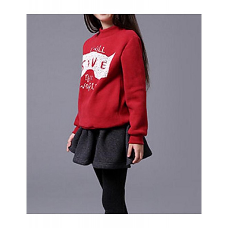 Girl Casual/Daily Solid Hoodie & Sweatshirt,Faux Fur All Seasons Spring  