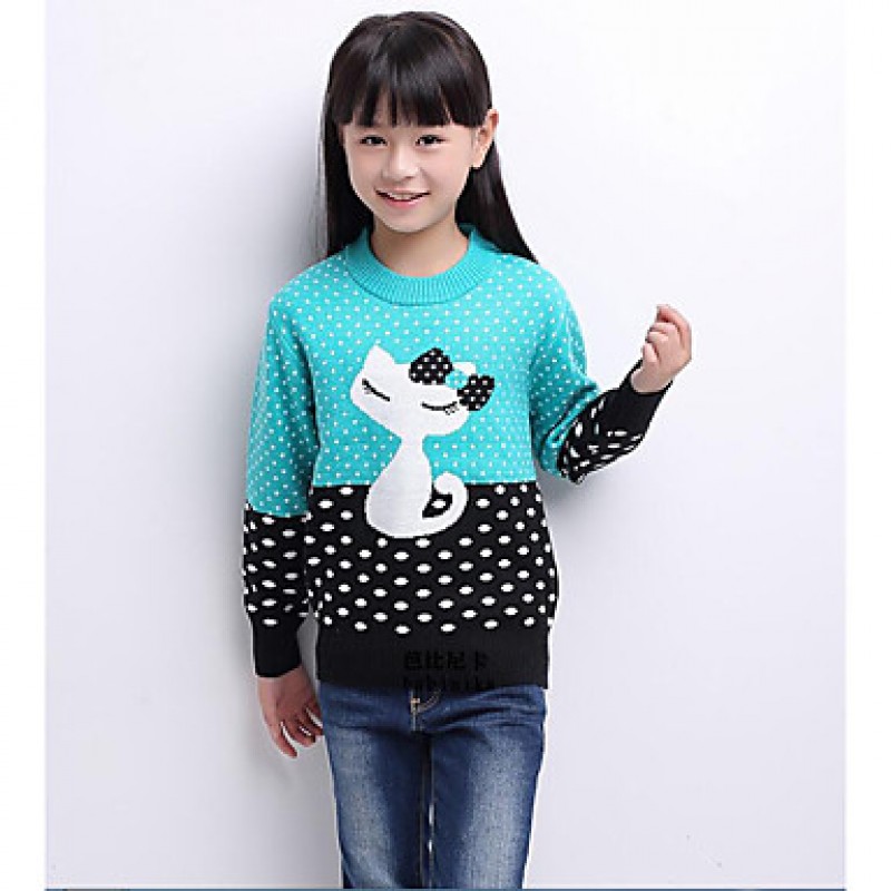 Girl's Casual/Daily Animal Print Sweater...