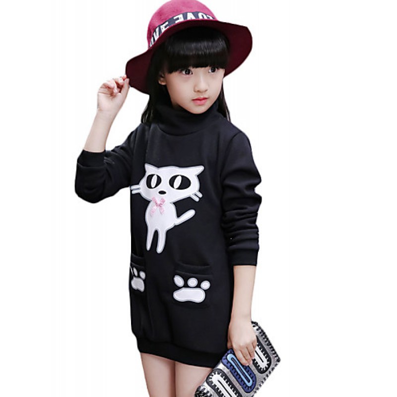 Girl Casual/Daily Solid Hoodie & Swe...