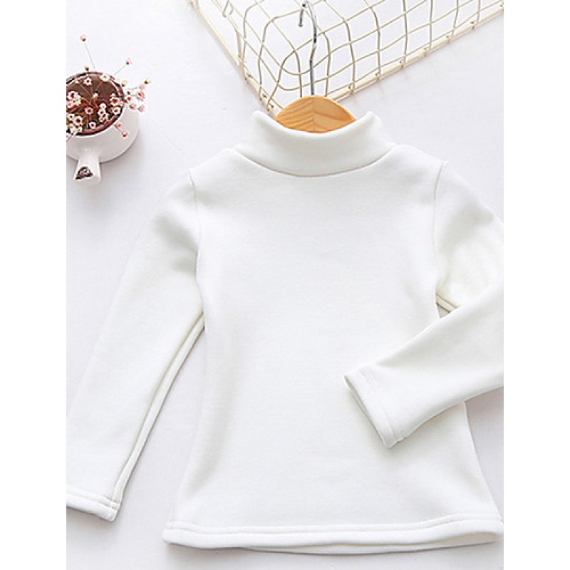 Girl Casual/Daily Solid Blouse,Cotton Wi...