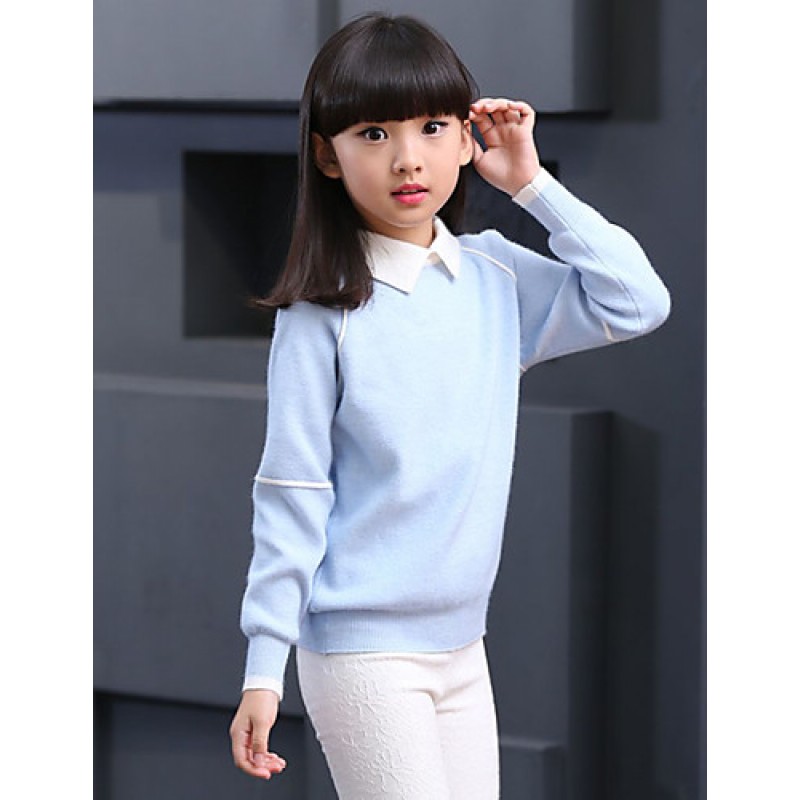 Girl Casual/Daily Solid Hoodie & Sweatshirt,Cotton Fall / Winter Long Sleeve Regular  